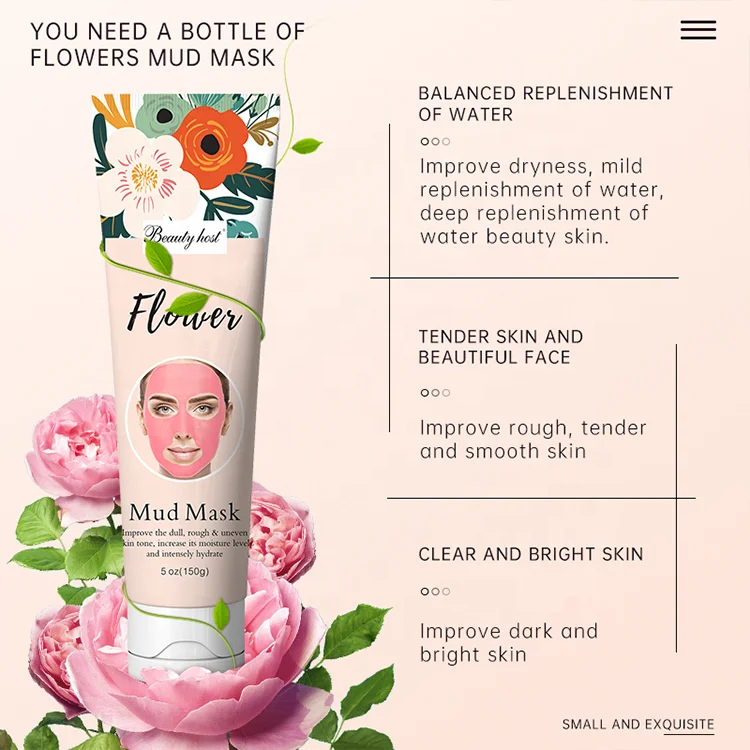 Remove Blackhead Moistaurizing Rose Flower Facial Mud Mask For Face Treatment
Remove Blackhead Moistaurizing Rose Flower Facial Mud Mask For Face Treatment