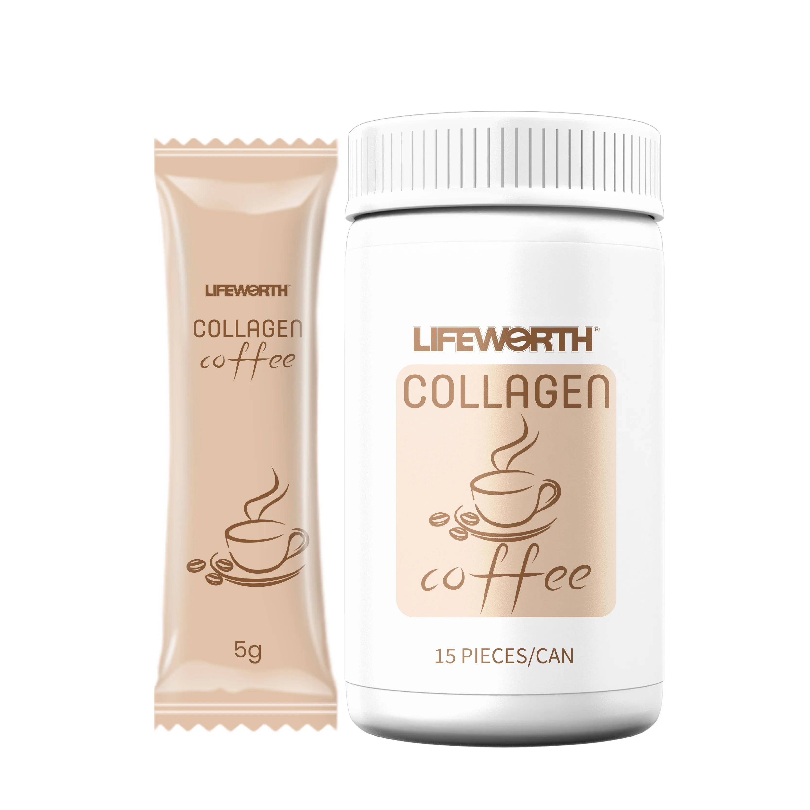 Lady instant coffee with collagen