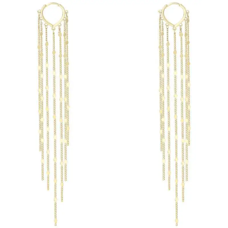 Fashion Korean Punk Metal Snake Chain Long Tassel Earrings Gold Silver Plated Flat Chain Fringe drop Earrings, Photo
Fashion Korean Punk Metal Snake Chain Long Tassel Earrings Gold Silver Plated Flat Chain Fringe drop Earrings, Photo