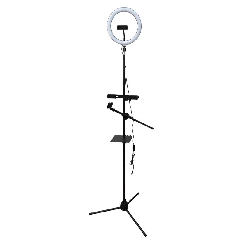 wholesale high quality mobile phone metal tripod stand with 10 inch USB ring light for studio recording equipment bm800
wholesale high quality mobile phone metal tripod stand with 10 inch USB ring light for studio recording equipment bm800