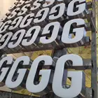 Liangtong clear metal resin front lit letter sign for store promotion