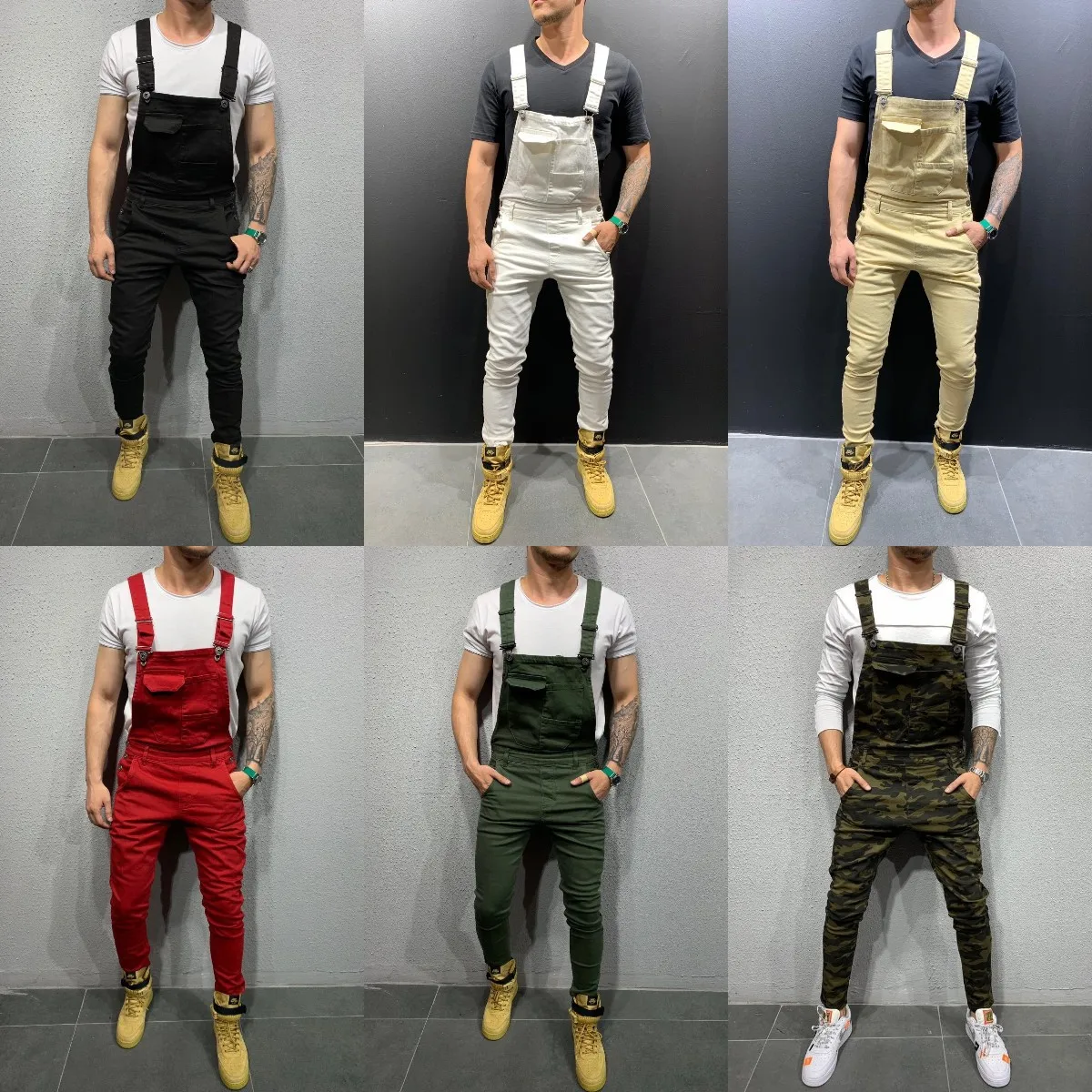 Men's New Slim Overalls hiphop Cotton Camouflage color elastic jumpsuit men jeans strechy Trousers Male Bib Pants
Men's New Slim Overalls hiphop Cotton Camouflage color elastic jumpsuit men jeans strechy Trousers Male Bib Pants