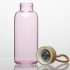 Glass Empty Storage Pink Borosilicate Glass Bottles With Cap