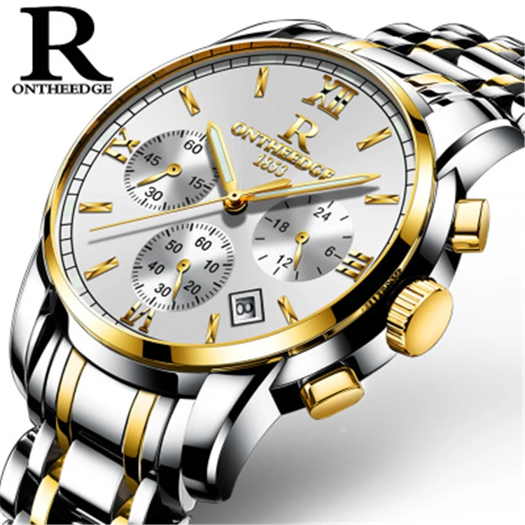 ONTHEEDGE 036 Male Wristwatch Calendar Quartz Men Watch Business Waterproof Full Steel Men Watches Relogio Masculino
ONTHEEDGE 036 Male Wristwatch Calendar Quartz Men Watch Business Waterproof Full Steel Men Watches Relogio Masculino