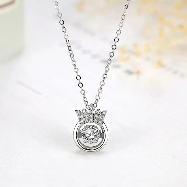 925 Sterling Silver Crown Necklace Female Simple Clavicle Chain Beating Heart Pendant Light Luxury All-match Birthday Gift For G, Custom
925 Sterling Silver Crown Necklace Female Simple Clavicle Chain Beating Heart Pendant Light Luxury All-match Birthday Gift For G, Custom