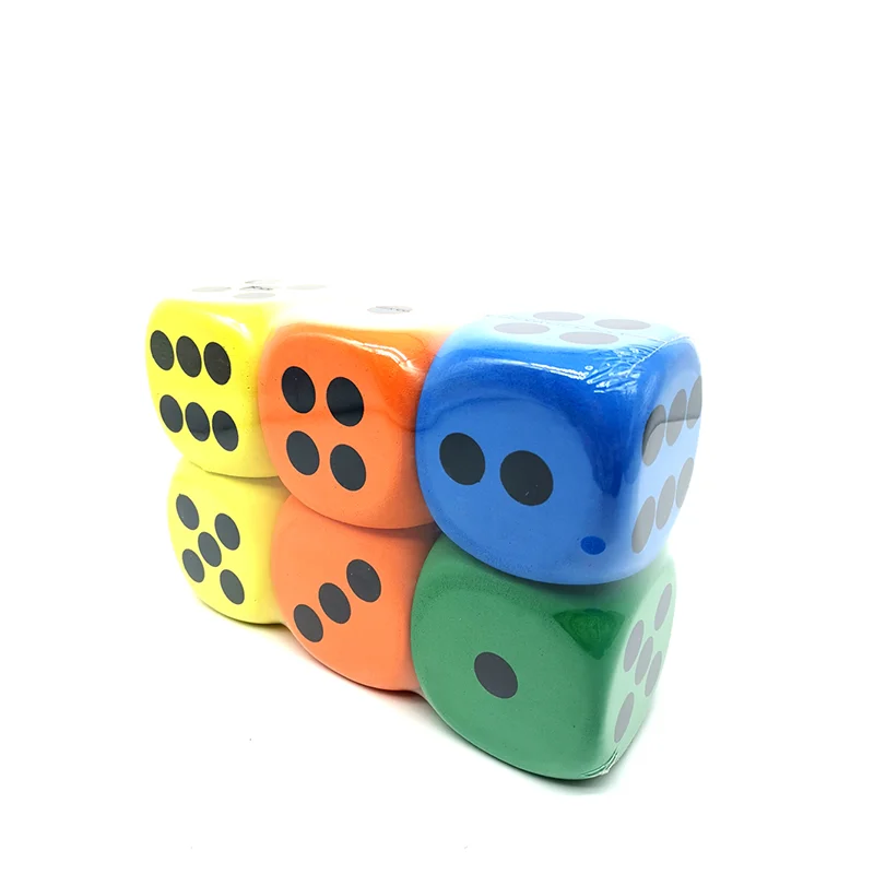 Jumbo EVA foam dice( 8cm) Popular Exquisite workmanship Top quality game foam custom dice (6pcs), Multi-colored
Jumbo EVA foam dice( 8cm) Popular Exquisite workmanship Top quality game foam custom dice (6pcs), Multi-colored