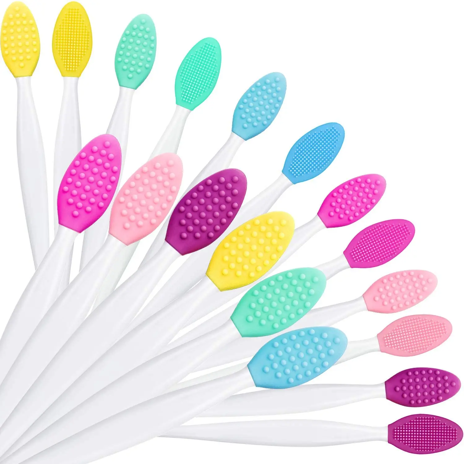 6 Colors Silicone Exfoliating Lip Brush Double-sided Lip Scrub Brush Soft Cleaning Beauty Tool for Smoother Skin, Pink,yellow,green,pink
6 Colors Silicone Exfoliating Lip Brush Double-sided Lip Scrub Brush Soft Cleaning Beauty Tool for Smoother Skin, Pink,yellow,green,pink