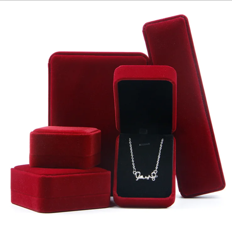 Wholesale Luxury Jewelry Packaging Gift Box Custom Logo Double Ring Necklace Engagement Wedding Velvet Red Pink Boxes Jewellery
Wholesale Luxury Jewelry Packaging Gift Box Custom Logo Double Ring Necklace Engagement Wedding Velvet Red Pink Boxes Jewellery