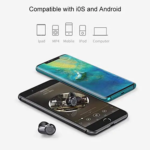 MP3 Player Headset A6 TWS Bluetooth 5.0 Touch Wireless Bluetooth Earphone with Charging Box & LED Smart Digital Display - ANKUX.COM