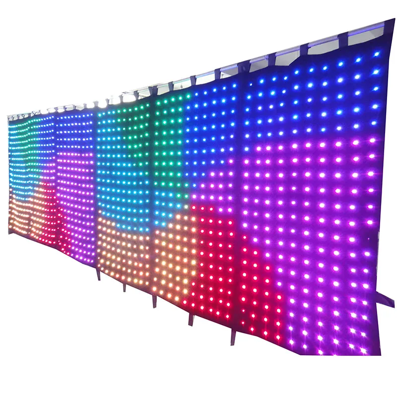 2m x 6m P100mm image flash display screen concert bar item video curtain dj decoration, Full color
2m x 6m P100mm image flash display screen concert bar item video curtain dj decoration, Full color