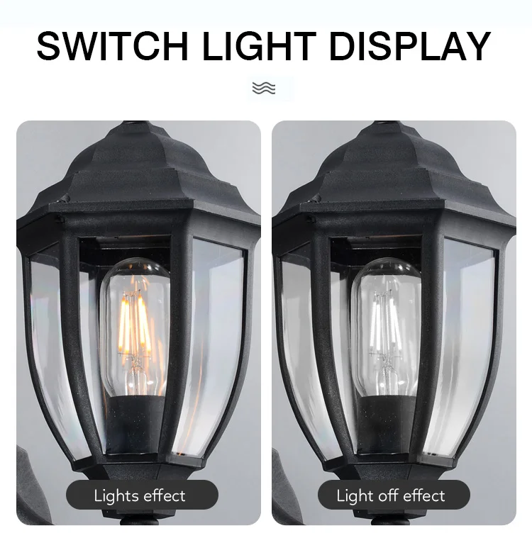 Wholesale Spot Luxury Black Outdoor Garden Balcony Decor Wall Lamp