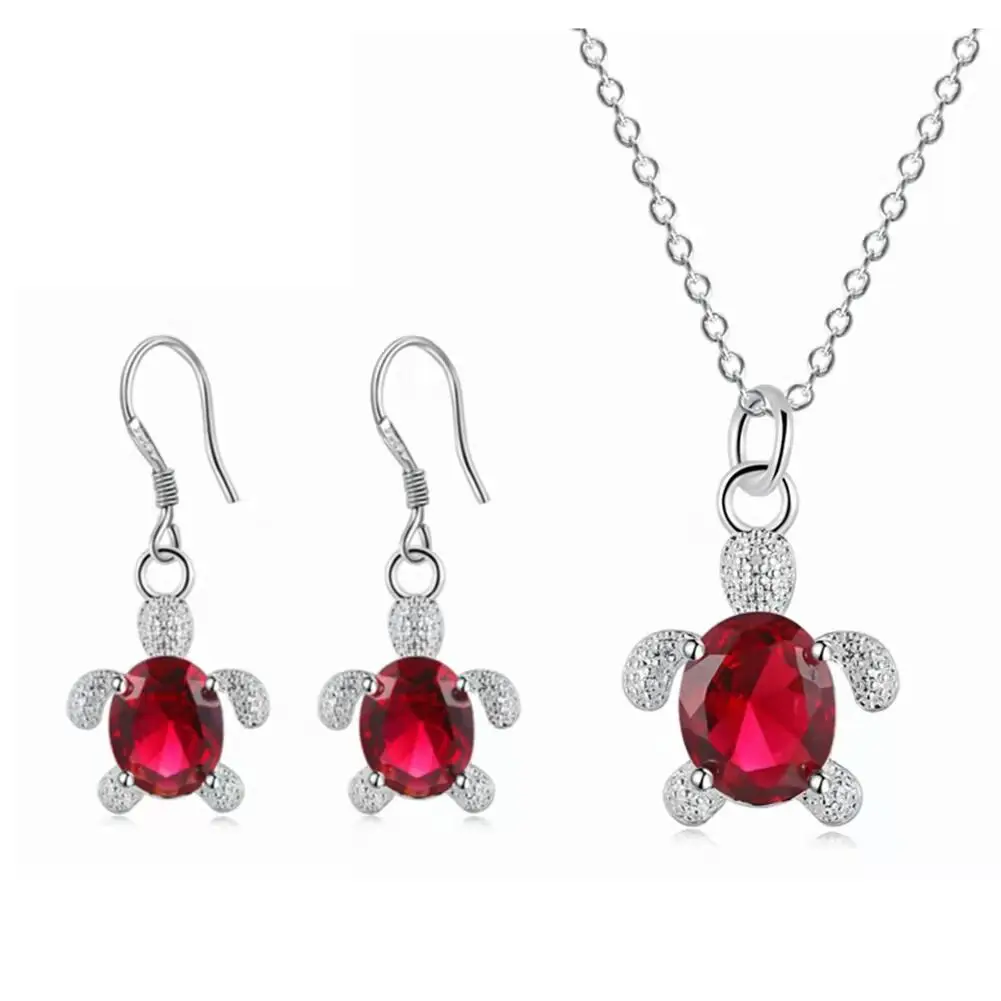 Fashion Trend Jewelry Turtle Necklace Set Creative Personality Exquisite Diamond Pendant Lady Earrings, As the picture show
Fashion Trend Jewelry Turtle Necklace Set Creative Personality Exquisite Diamond Pendant Lady Earrings, As the picture show