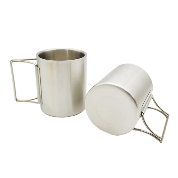 Ultralight Stainless Steel Camping Water Cup Mug Outdoor Camping Picnic Water Cup Coffee Cup with Foldable Handle
Ultralight Stainless Steel Camping Water Cup Mug Outdoor Camping Picnic Water Cup Coffee Cup with Foldable Handle