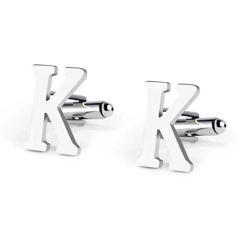 English Letter Cufflink Blank Metal Stainless Silver A-Z Alphabet Custom Cufflink
English Letter Cufflink Blank Metal Stainless Silver A-Z Alphabet Custom Cufflink
