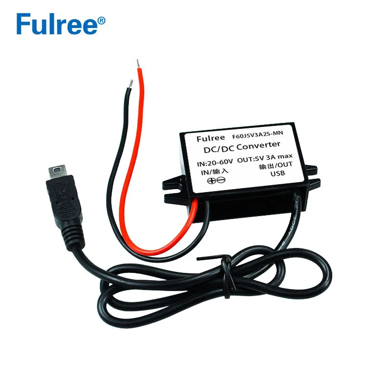 Micro Mini USB Output 24V 36V 48V to 5V Car Charger Adapter DC DC Step Down Converter 24 36 48 Volt to 5 Volt for GPS CCTV DVR
