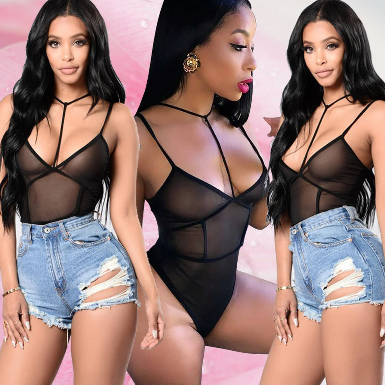 New Hot Fashion plus size Lingeries Black Hollow Out Lace Mesh Women bodysuit Fishnet Sexy Lingerie, Photo color
New Hot Fashion plus size Lingeries Black Hollow Out Lace Mesh Women bodysuit Fishnet Sexy Lingerie, Photo color