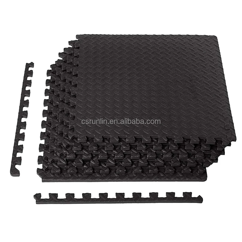 สีทึบวัสดุ EVA ประสานเสื่อชั้นยิมเสื่อทาทามิสำหรับการฝึกร่างกาย 3