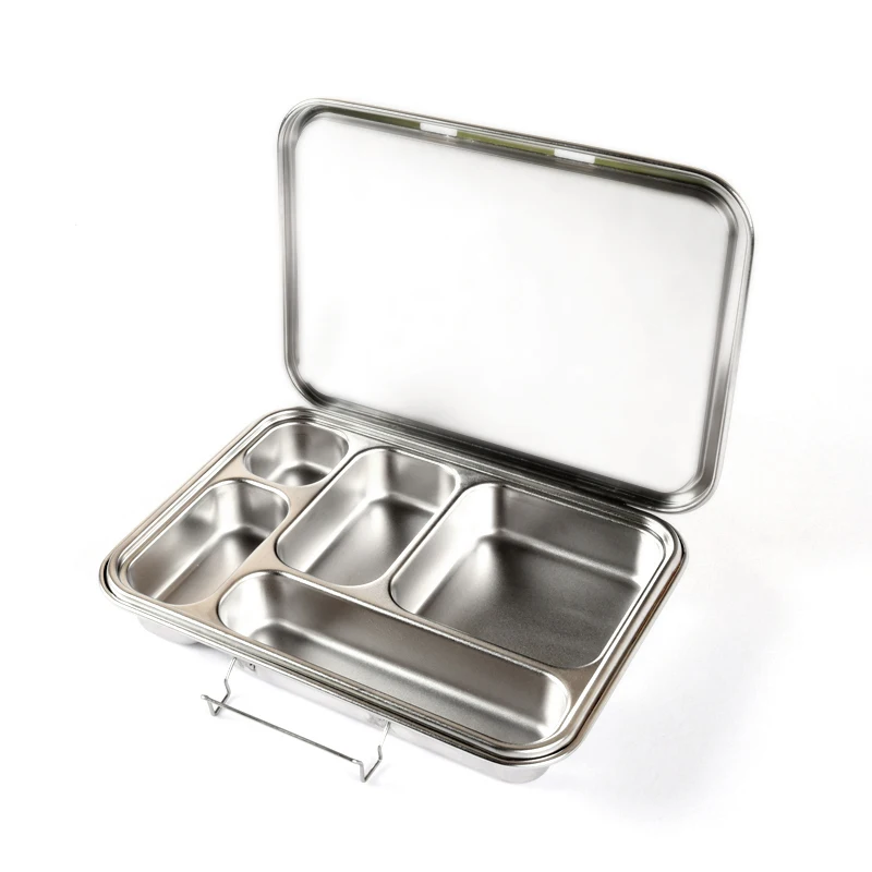 large camping school leakproof metal stainless steel lunch box 5 compartment bento lunch box for kids
large camping school leakproof metal stainless steel lunch box 5 compartment bento lunch box for kids