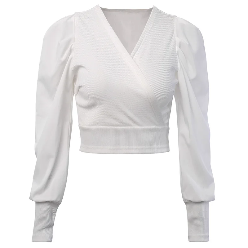 2020 New Arrivals Women Ribbed Patchwork Long Sleeve V Neck T-shirt short ladies top blouse
2020 New Arrivals Women Ribbed Patchwork Long Sleeve V Neck T-shirt short ladies top blouse