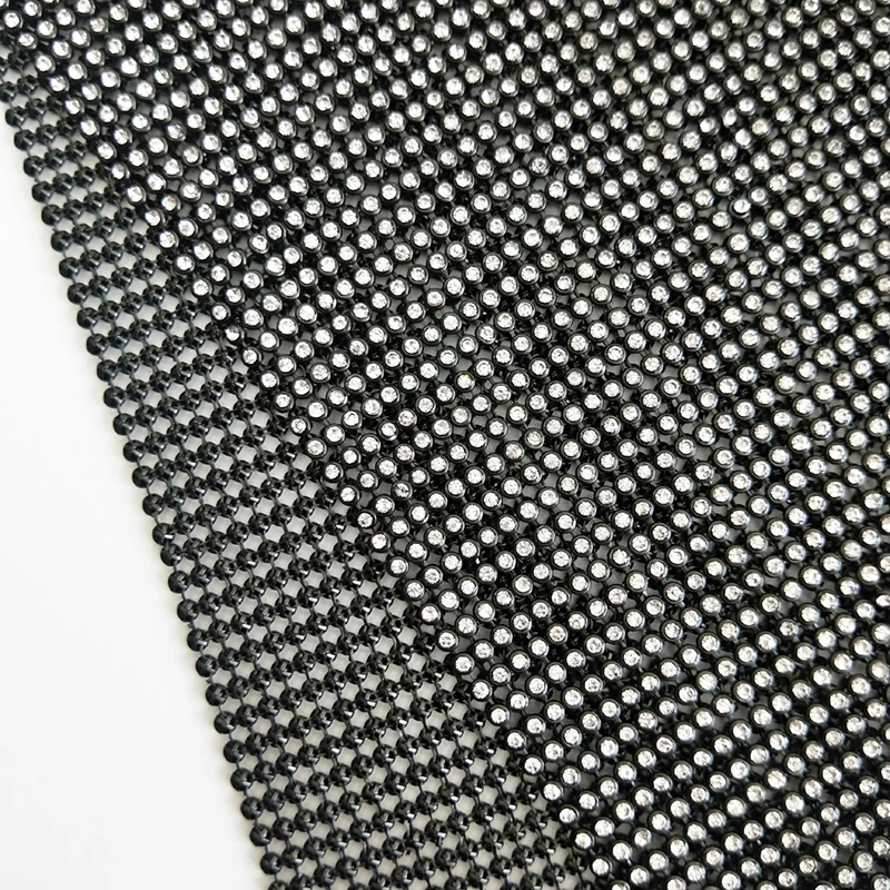 3MM Metallic Flexible Black Aluminum Base Glass Crystal Fabric Metal Rhinestone Fabric, Black/clear ( pls ref to our color card )
3MM Metallic Flexible Black Aluminum Base Glass Crystal Fabric Metal Rhinestone Fabric, Black/clear ( pls ref to our color card )