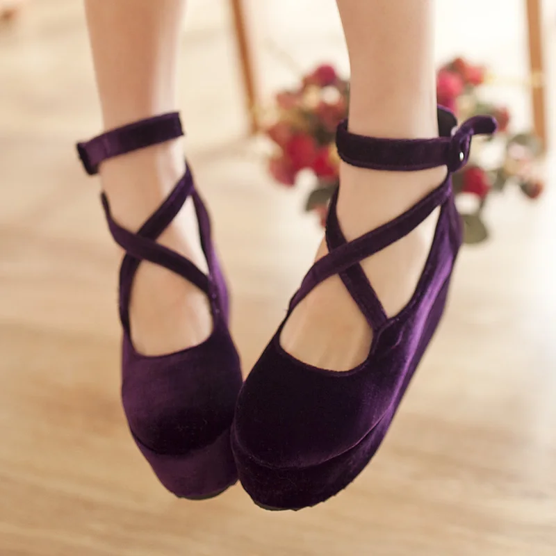 New Fashion Golden Velvet Cross-over Buckle Zip Strap Wedges Shoes Women, Red,blue,black,purple
New Fashion Golden Velvet Cross-over Buckle Zip Strap Wedges Shoes Women, Red,blue,black,purple