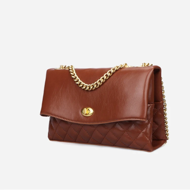 High Quality New Arrivals Fashion Design Mature Ladies Pure Color Handbag Pu Leather Metal Chains Message Shoulder Bag
High Quality New Arrivals Fashion Design Mature Ladies Pure Color Handbag Pu Leather Metal Chains Message Shoulder Bag