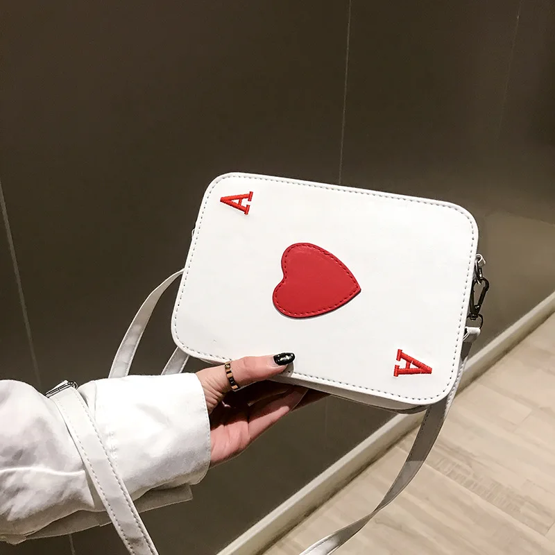 Poker Pattern Crossbody Bag Korean Style Small Square Bag Fashion Women's Shoulder Bags
Poker Pattern Crossbody Bag Korean Style Small Square Bag Fashion Women's Shoulder Bags