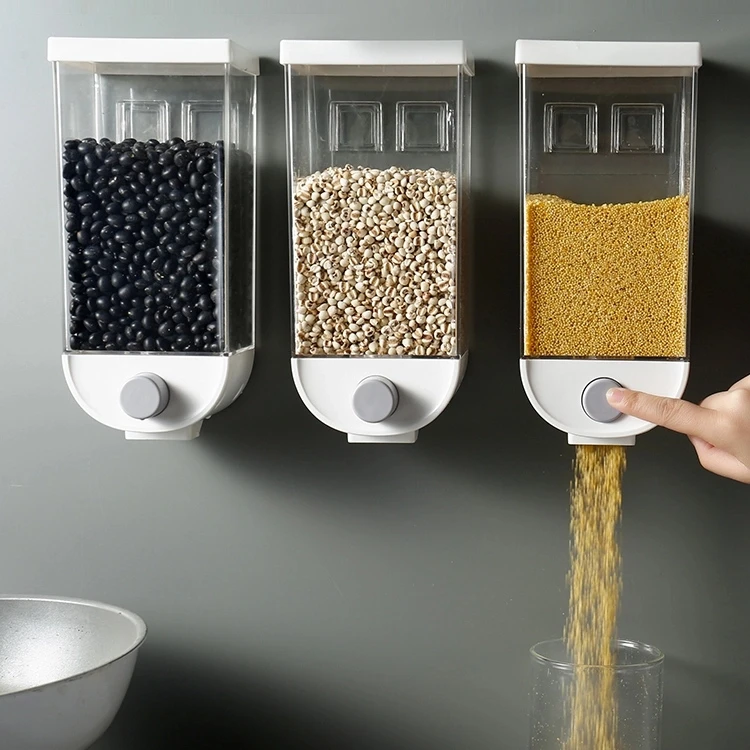 New design hot seNew design hot selling 1000ML wall mounted plastic dry food storage container with lid cereal dispenser cereal, Transparent
New design hot seNew design hot selling 1000ML wall mounted plastic dry food storage container with lid cereal dispenser cereal, Transparent