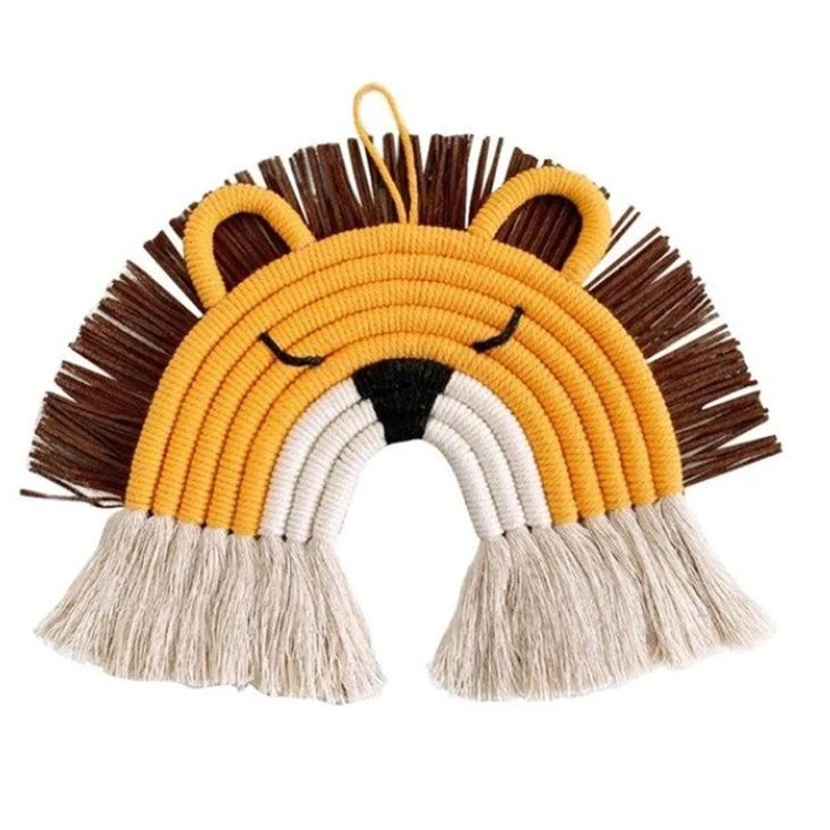 Nordic ins handmade woven animal lion pendant wall hanging toy kids baby room home decor accessories, As picture
Nordic ins handmade woven animal lion pendant wall hanging toy kids baby room home decor accessories, As picture