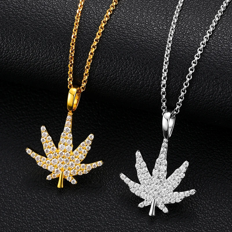 Beautiful maple leaf Jewelry Gold Plated 925 Sterling Silver Iced Out VVS D Color Moissanite Hip Hop Pendant Necklace
Beautiful maple leaf Jewelry Gold Plated 925 Sterling Silver Iced Out VVS D Color Moissanite Hip Hop Pendant Necklace