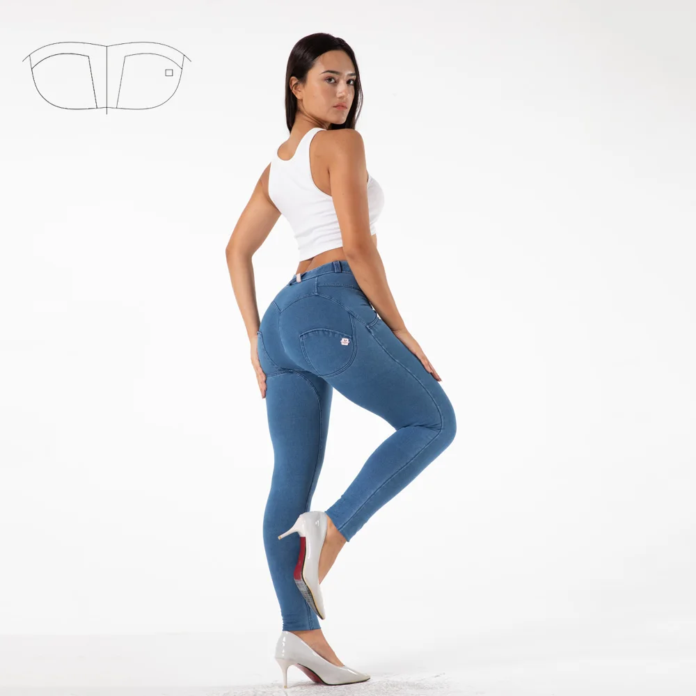 

Shascullfites Melody gym and shaping denim jeans jeggings royal wolf push up jeans for women butt lifting light blue jeans
