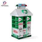Green Material Cardboard Pallet Floor Display, Corrugated Cardboard End Cap Displays For Pharmacy, Cardboard Display For Pet