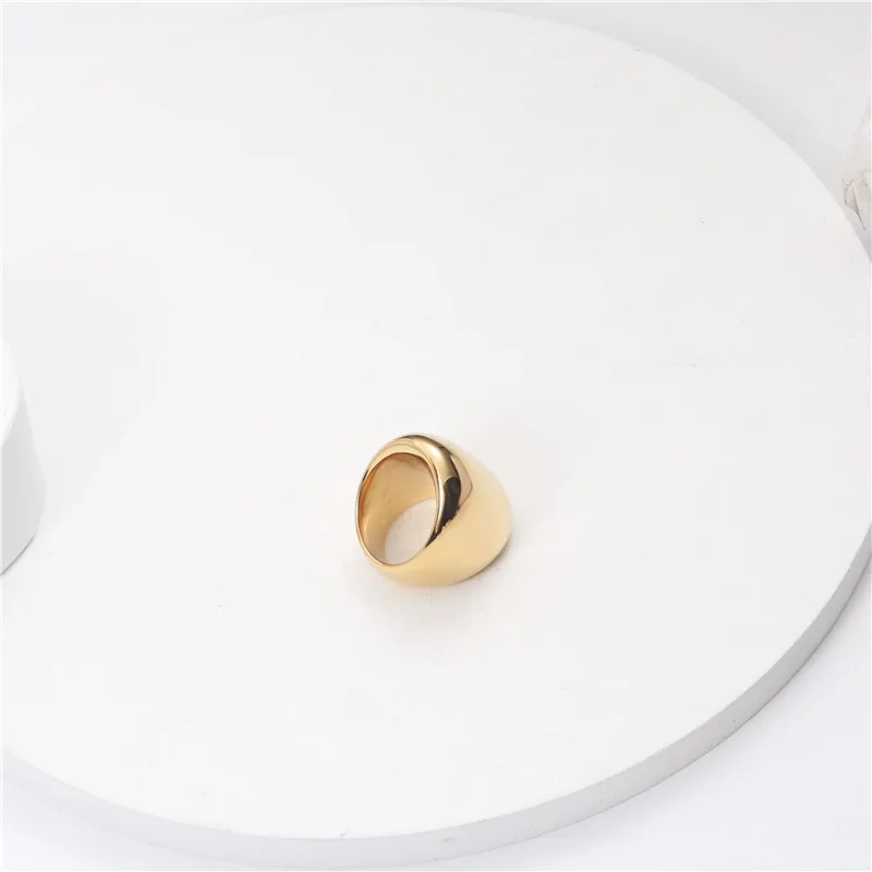 High End 18K Gold Plated Chunky Smooth Shiny Rings for Women Stainless Steel Jewelry
High End 18K Gold Plated Chunky Smooth Shiny Rings for Women Stainless Steel Jewelry