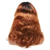Cheapest Glueless Dark Brown T1B30 Virgin European Virgin Body Wave Human Hair Silk Top Wig
