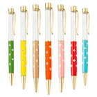 Hot Sales Engraved Empty Tube Ballpoint Pen Color Gold DIY Can Filling Glitter Ball Pens