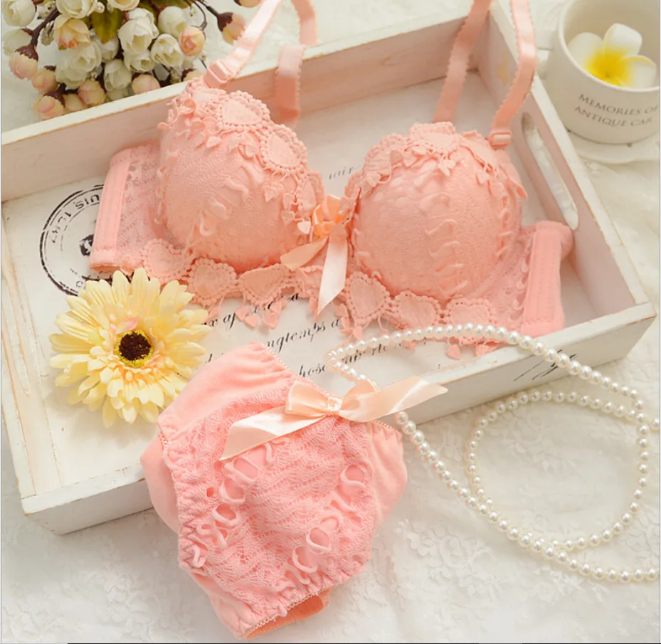 High Quality Lovely Girls Lace Bra Panty Sets Cute Japanese Underwire Push Up Lace Panty Set
High Quality Lovely Girls Lace Bra Panty Sets Cute Japanese Underwire Push Up Lace Panty Set