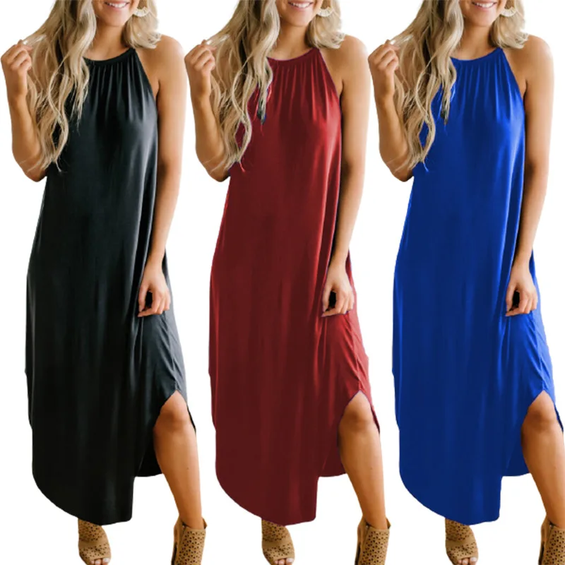 Sexy summer women dress solid fashion long slip dress
Sexy summer women dress solid fashion long slip dress
