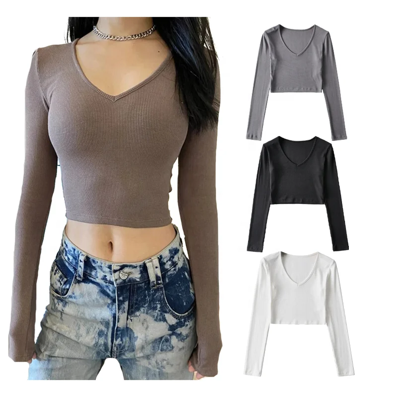 Sexy Basic Short Fashion Black T Shirts White Women Shirts Spring Long Sleeve Crop Top, Available
Sexy Basic Short Fashion Black T Shirts White Women Shirts Spring Long Sleeve Crop Top, Available