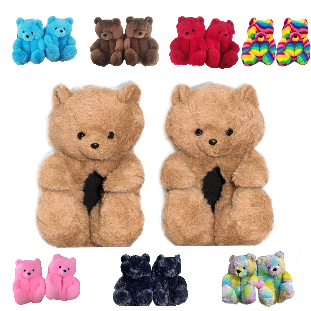 23 colors Teddybear Thick cotton to keep warm blue kids plush teddy bear house shoes slippers for women, Colorful
23 colors Teddybear Thick cotton to keep warm blue kids plush teddy bear house shoes slippers for women, Colorful