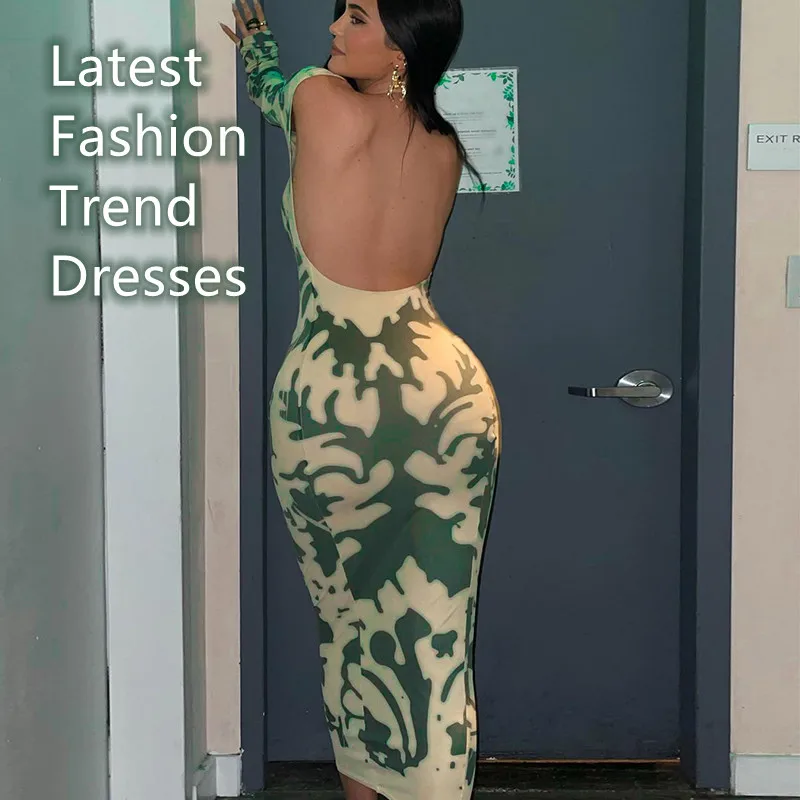 2022 Women Long Sleeve Backless Camouflage Mid Dress Fashion Streetwear Outfits Solid Club Jenner Clothing, Picture
2022 Women Long Sleeve Backless Camouflage Mid Dress Fashion Streetwear Outfits Solid Club Jenner Clothing, Picture