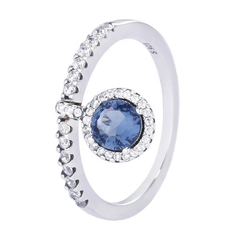 Top quality engagement rings zircon elegant single stone blue sapphire ring in silver 
Top quality engagement rings zircon elegant single stone blue sapphire ring in silver