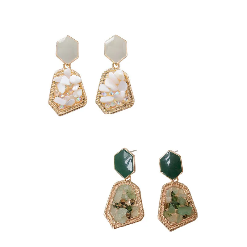 2020 Fashion Statement Vintage Geometric Druzy Acrylic Acetate Resin Drop Earrings Green/White Jade Earrings For Women Ladies
2020 Fashion Statement Vintage Geometric Druzy Acrylic Acetate Resin Drop Earrings Green/White Jade Earrings For Women Ladies