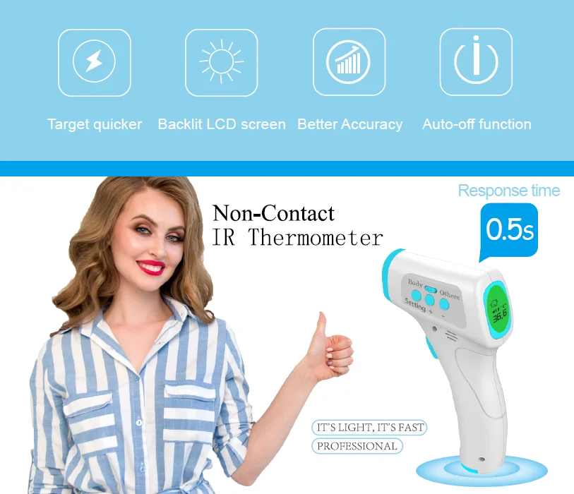 forehead thermometer easy to operate body non contact infrared