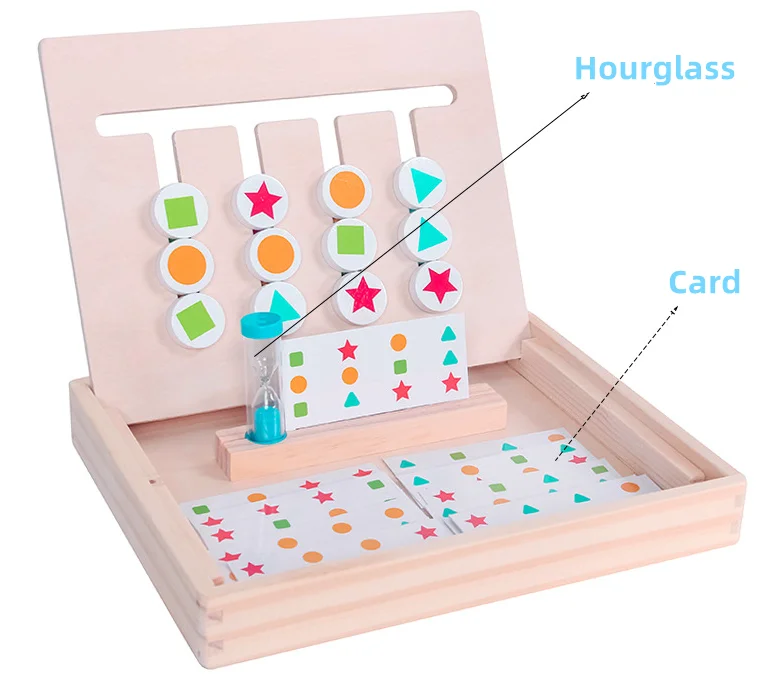 Preschool Educational Flashcards Shape Matching Board Classify Double Sides Logical Training Wooden Puzzle Toys Four Color Game
Preschool Educational Flashcards Shape Matching Board Classify Double Sides Logical Training Wooden Puzzle Toys Four Color Game