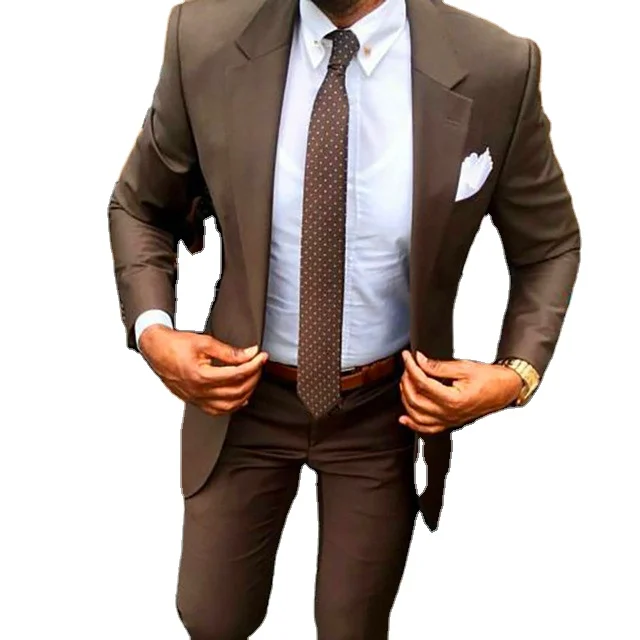 2 Piece Sets( Blazer And Pant )Slim Fit Brown Men Suit For Business All Year ZYL149, Brown picture
2 Piece Sets( Blazer And Pant )Slim Fit Brown Men Suit For Business All Year ZYL149, Brown picture