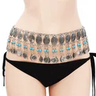 Fashion coin tassel waist chain ethnic wind retro tourism commemorative waist ornaments belly dance body chain