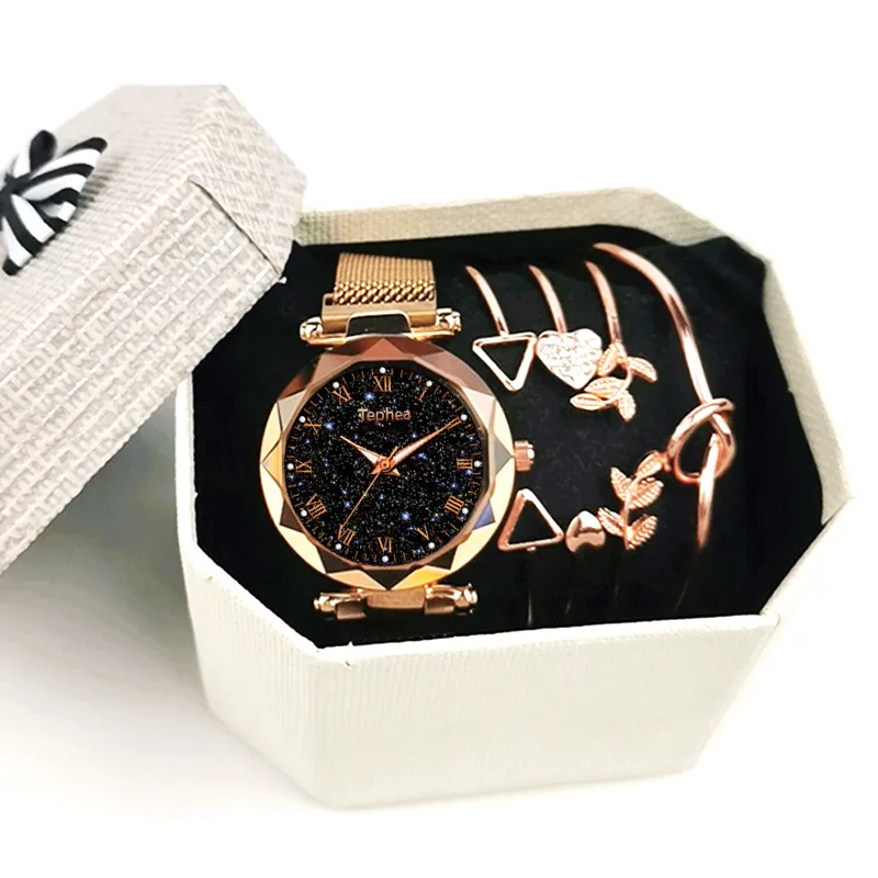 Magnetic Starry Sky Women Watch Set With Bracelet Box Relogio Feminino Ladies Wrist Watches Reloj Mujer Rose Gold Watch 2020
Magnetic Starry Sky Women Watch Set With Bracelet Box Relogio Feminino Ladies Wrist Watches Reloj Mujer Rose Gold Watch 2020
