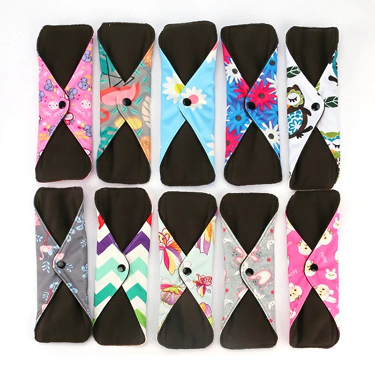 Eco Friendly Reusable Washable Sanitary Napkins Menstrual Cloth Pads Oem Bamboo Charcoal Sanitary Pad, Colorful
Eco Friendly Reusable Washable Sanitary Napkins Menstrual Cloth Pads Oem Bamboo Charcoal Sanitary Pad, Colorful