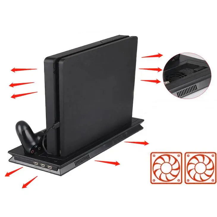 4 in 1 Ultrathin charging Station Dock for Play Station 4 PS4 Slim Pro gamer controller with Cooling Fan HUB USB
4 in 1 Ultrathin charging Station Dock for Play Station 4 PS4 Slim Pro gamer controller with Cooling Fan HUB USB