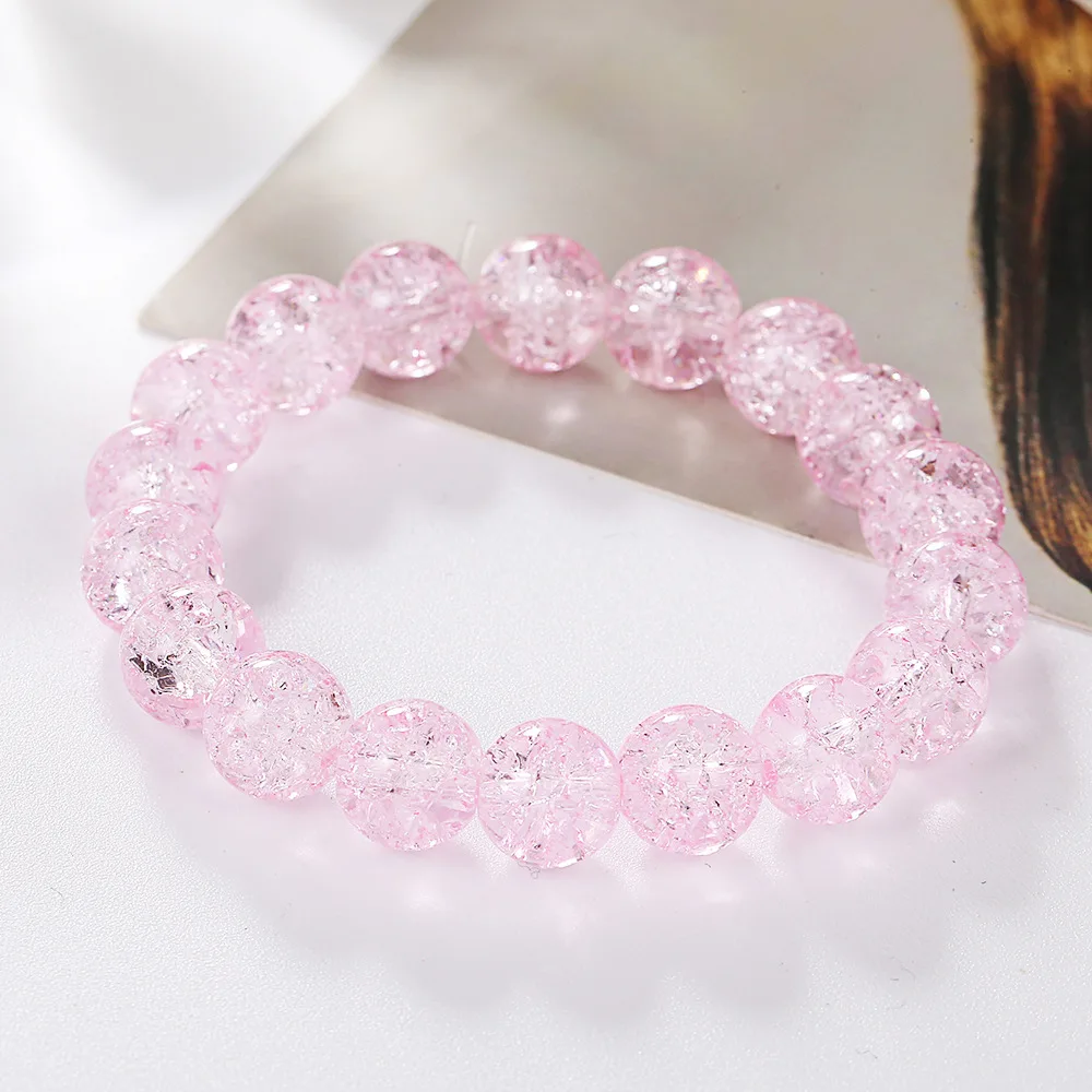 Best Selling Summer Jewelry 10mm Transparent Crystal Glass Beads Bracelets Sweet Pink Quartz Stone Charm Bracelet For Girls
Best Selling Summer Jewelry 10mm Transparent Crystal Glass Beads Bracelets Sweet Pink Quartz Stone Charm Bracelet For Girls
